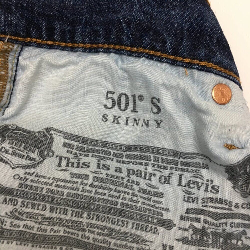Levi's 501s Women's Jeans Skinny Leg Button Fly Levi's Premium Original Fit 25 - Picture 4 of 11